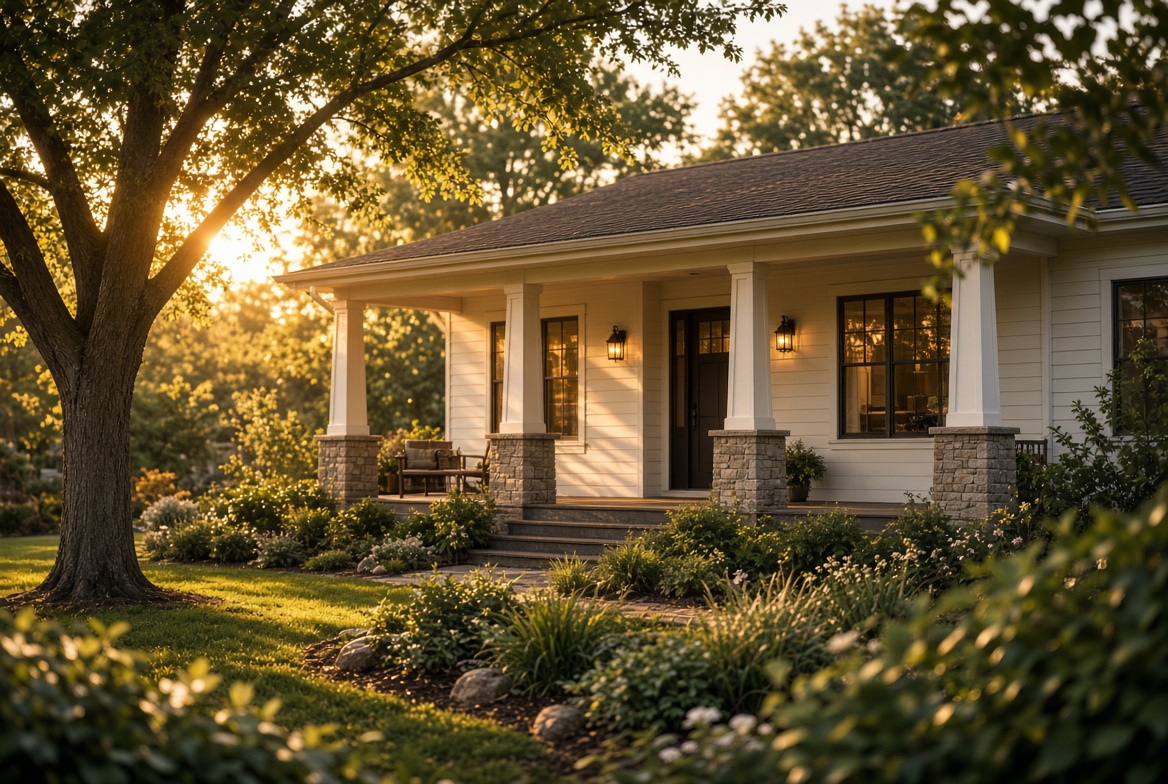 Metro Detroit home at sunset